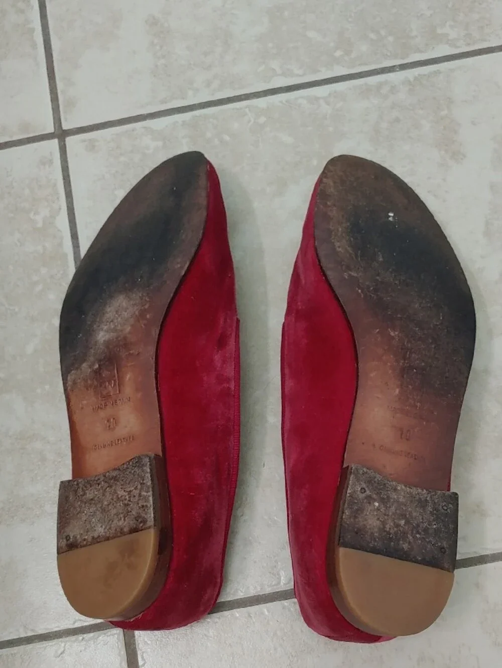 Stubbs And Wootton Embroidered Loafers Womens Red Velvet Tropical Floral Size 10
